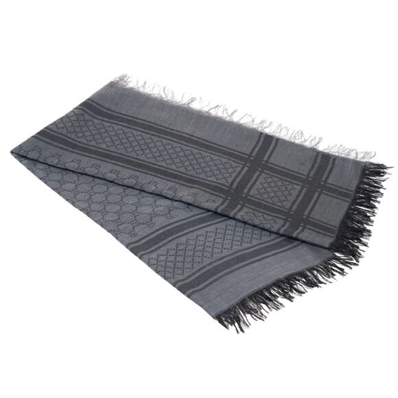 NEW Gucci GG Guccissima Monogram Surviee Scarf in Black - Picture 2 of 9